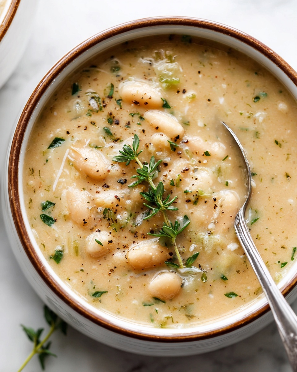 Creamy Vegan White Bean Soup Recipe - Recipe Image