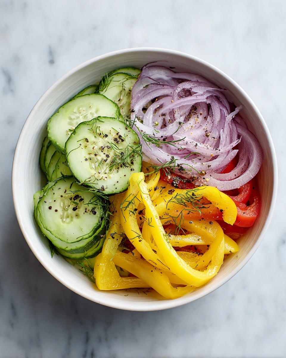 Cucumber Sweet Pepper Salad Recipe - Recipe Image