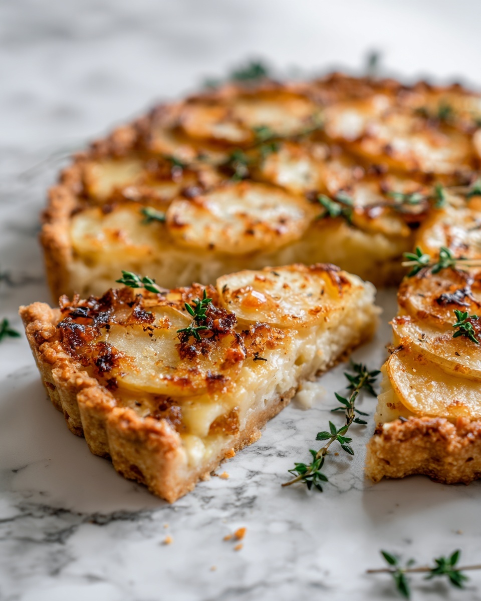 Caramelized Onion, Apple & Cheddar Tart Recipe - Recipe Image