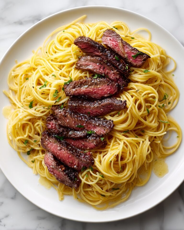 Garlic Butter Steak Lightning Noodles Recipe