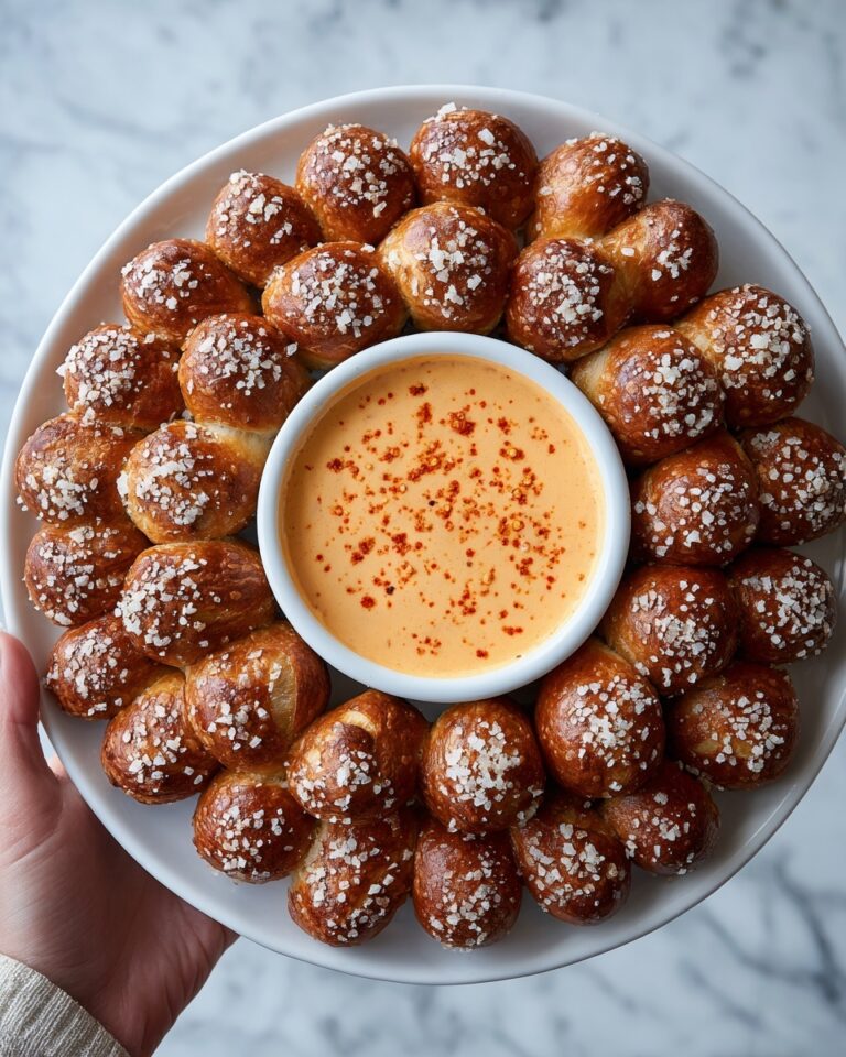 Soft Pretzel Bites with Vegan Cheese Sauce Recipe