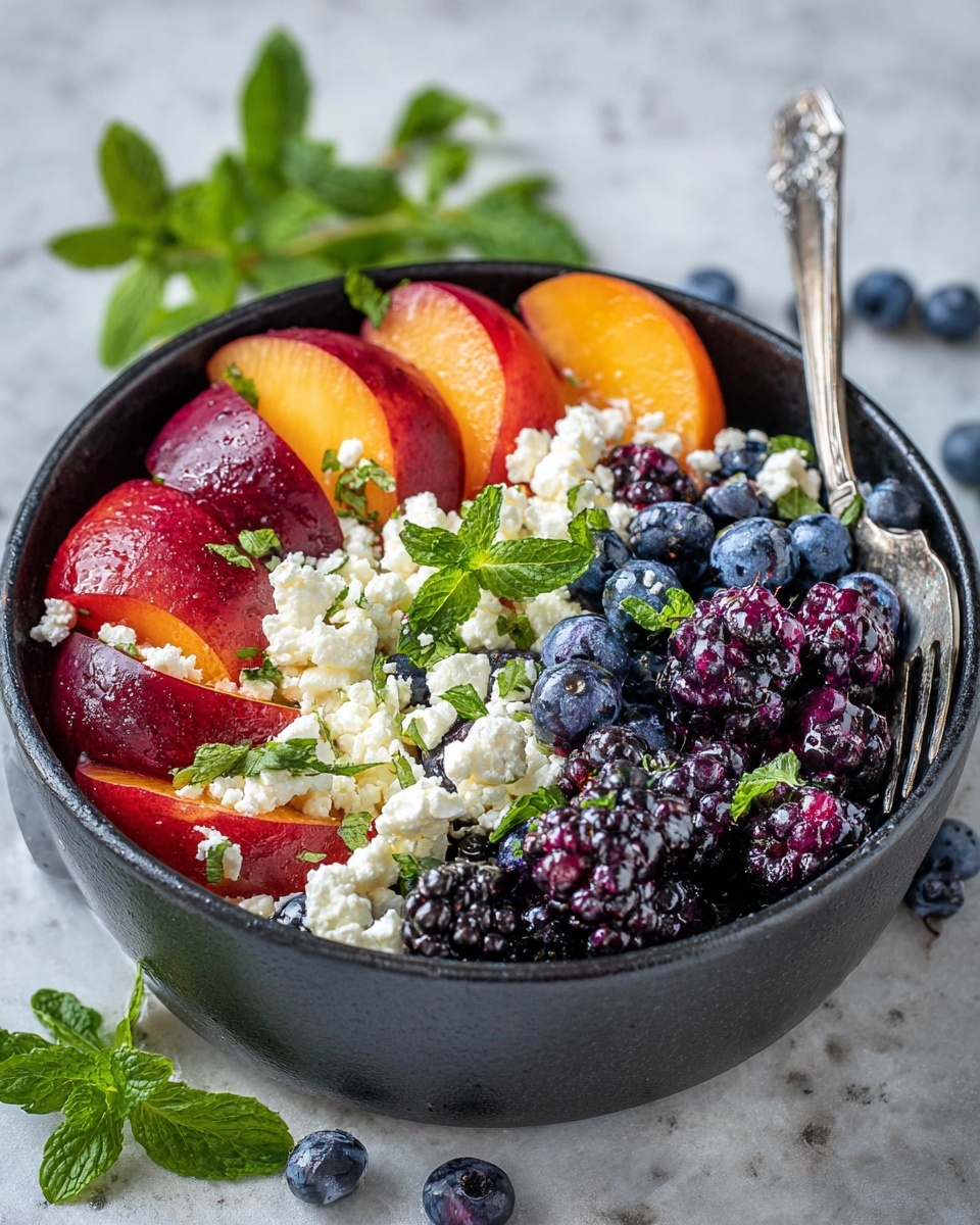 Blueberry Peach Feta Salad Recipe - Recipe Image