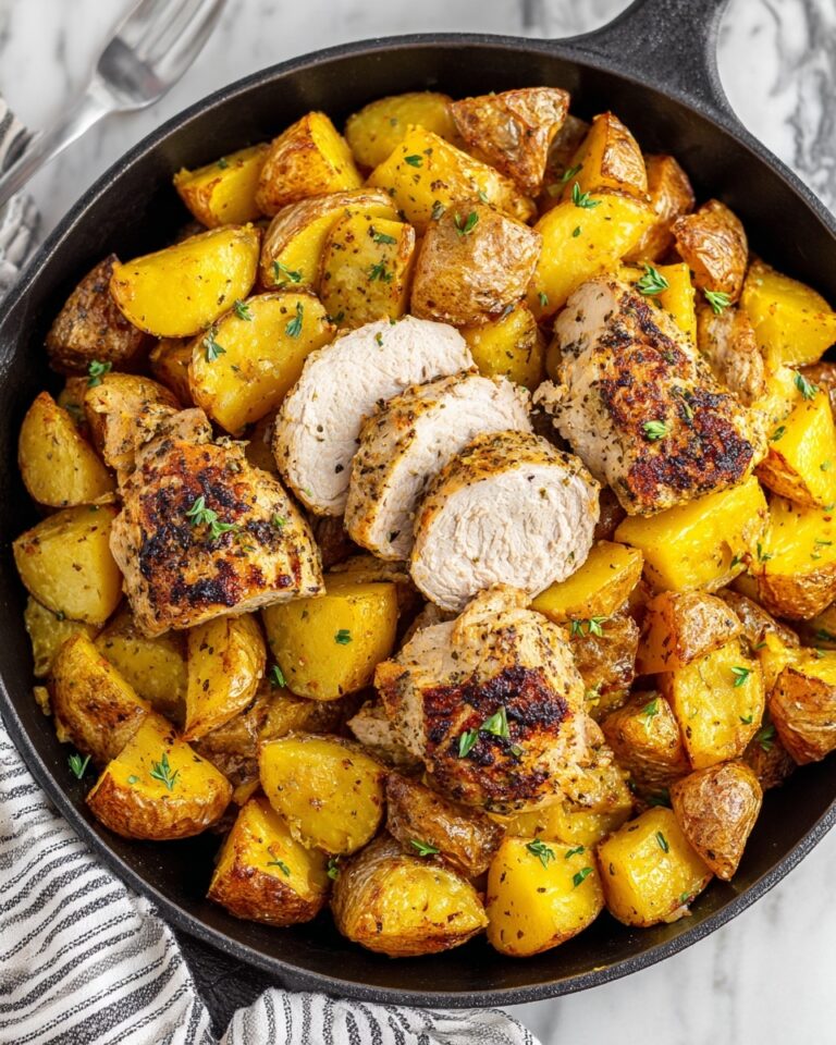Garlic Butter Chicken and Potatoes Skillet Recipe