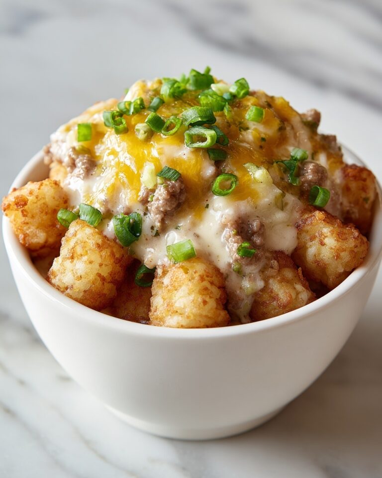 Tater Tot Breakfast Bowl with Sausage Gravy Recipe