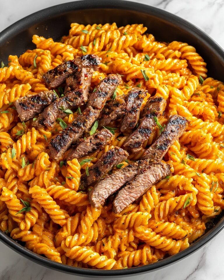 Creamy Cajun Butter Steak Pasta Skillet Recipe
