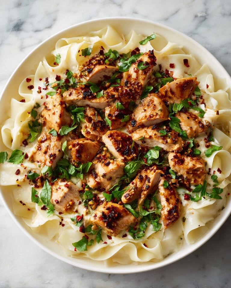 Lemon Garlic Butter Chicken Bites with Savory Parmesan Linguine Recipe