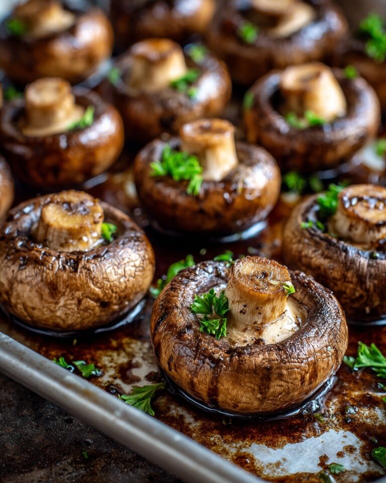 Honey and Garlic Roasted Mushrooms Recipe