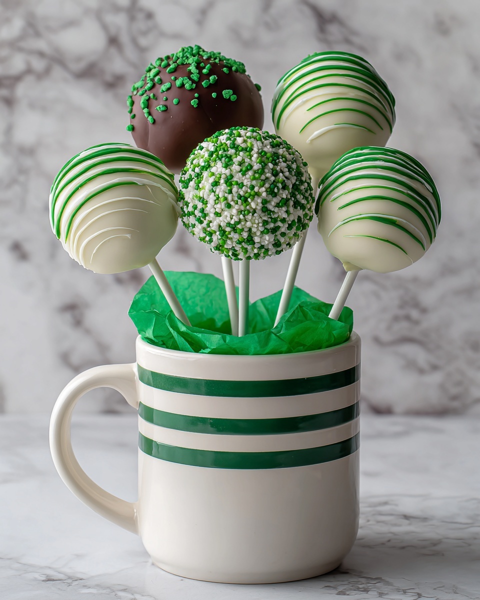 St. Patrick's Day Cake Pops Recipe - Recipe Image