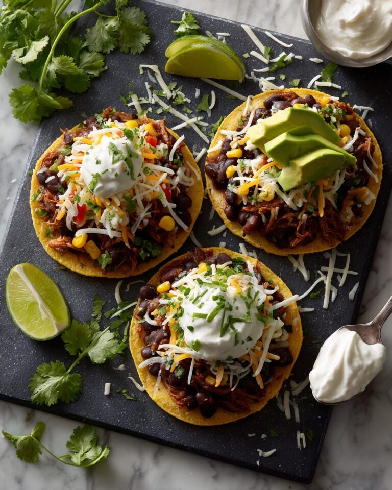 Chicken Veggie Tostadas with Guacamole Recipe
