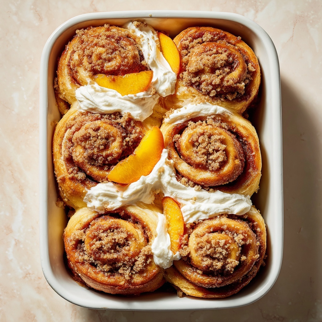 Peach Cobbler Cinnamon Rolls: A Delicious Twist on a Classic Recipe - Recipe Image
