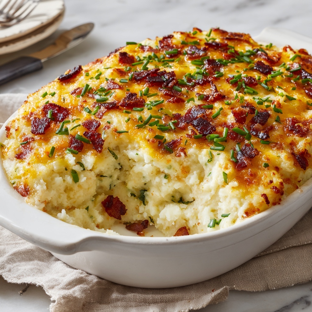 Loaded Mashed Potatoes Casserole Recipe - Recipe Image