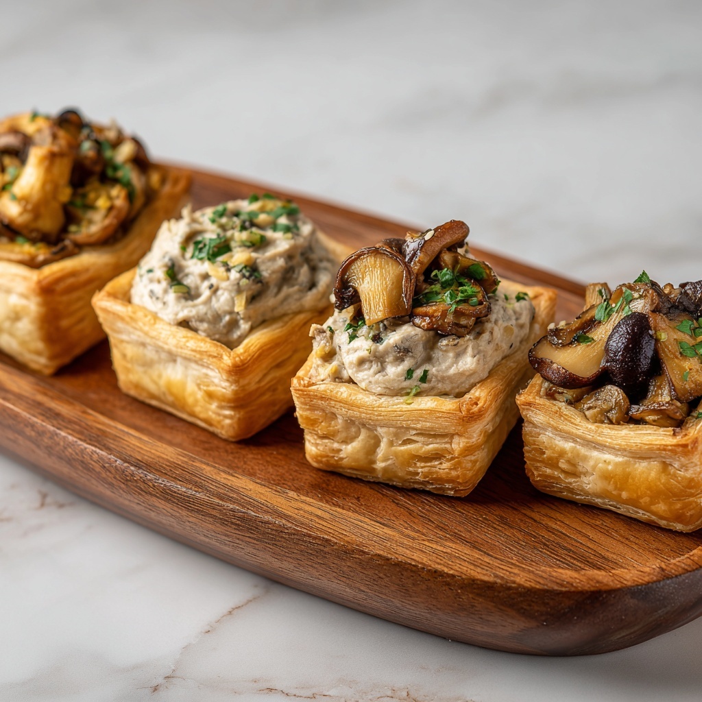 Mushroom, Shallot, and Herbed Goat Cheese Tarts Recipe - Recipe Image