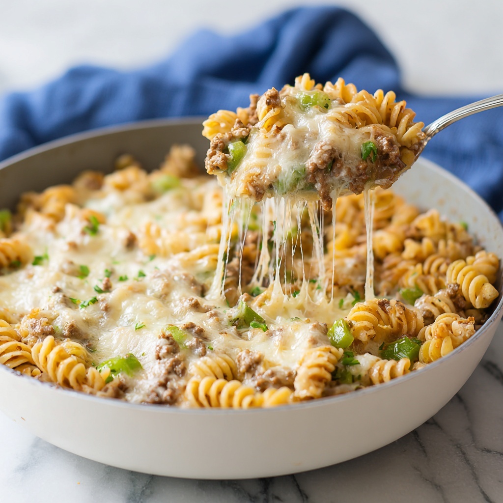 Philly Cheese Steak Casserole Recipe - Recipe Image