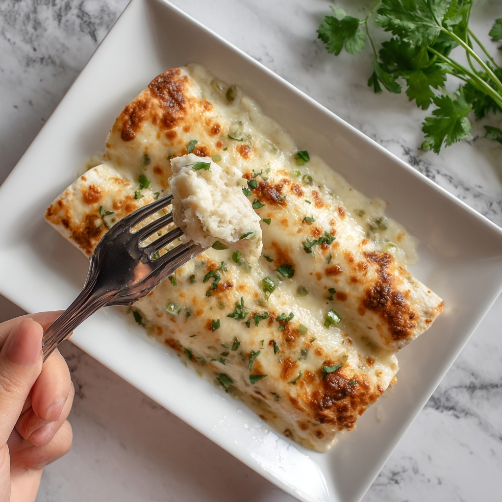 White Chicken Enchiladas Recipe - Recipe Image