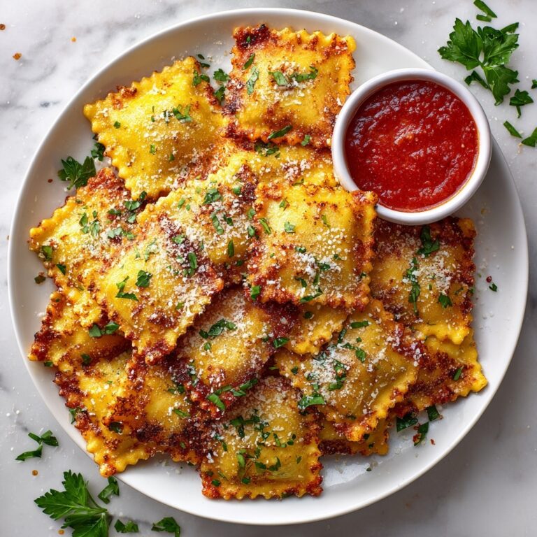 Air Fryer Crispy Ravioli with Parmesan and Italian Seasoning Recipe