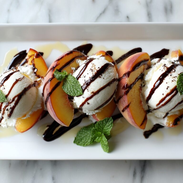 Grilled Peach Sundaes Recipe