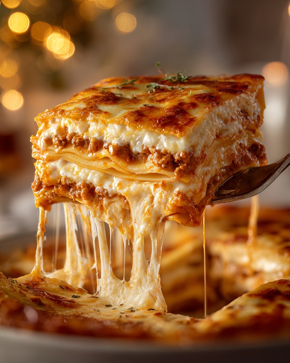 Famous Three-Cheese Lasagna Recipe - Recipe Image