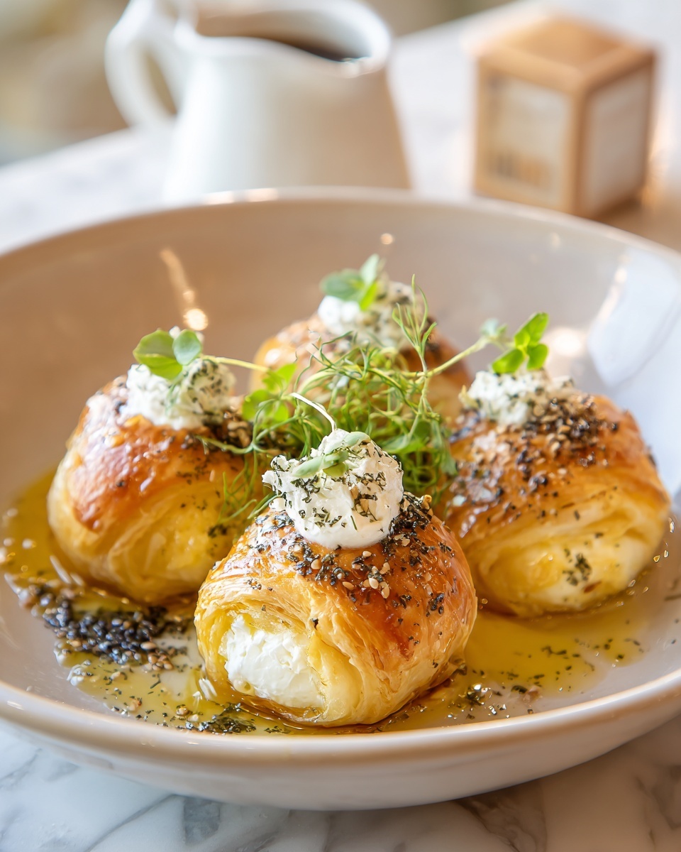 Oven Fried Feta Rolls with Chili Honey Recipe - Recipe Image