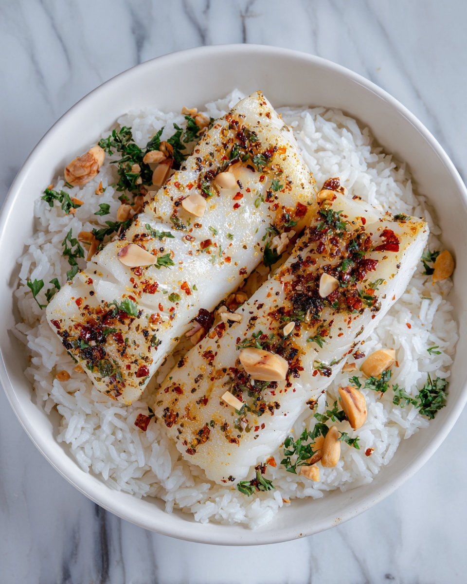 Haddock with Sticky Rice Recipe - Recipe Image