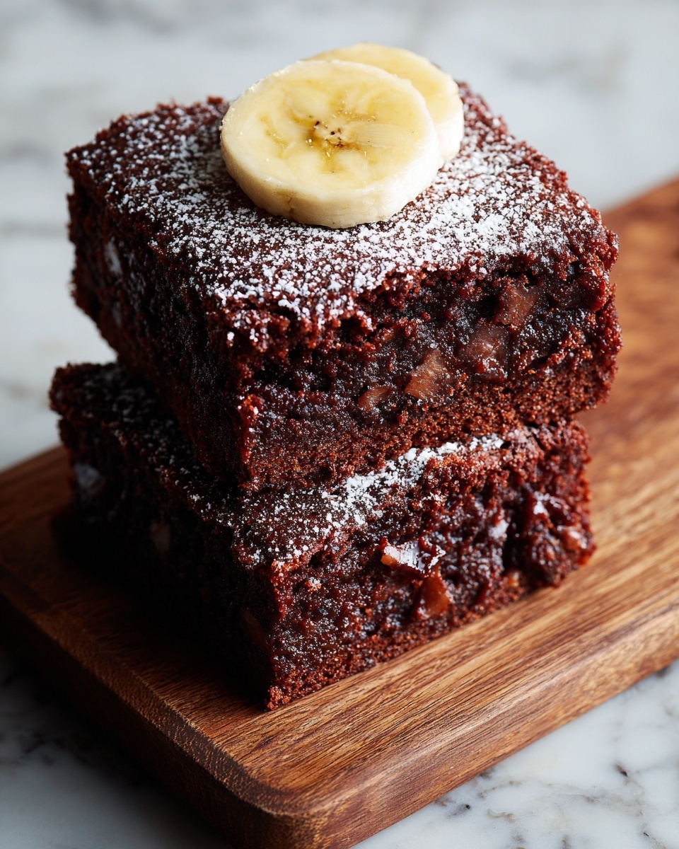 Banana Bread Brownies with Vanilla Frosting Recipe - Recipe Image