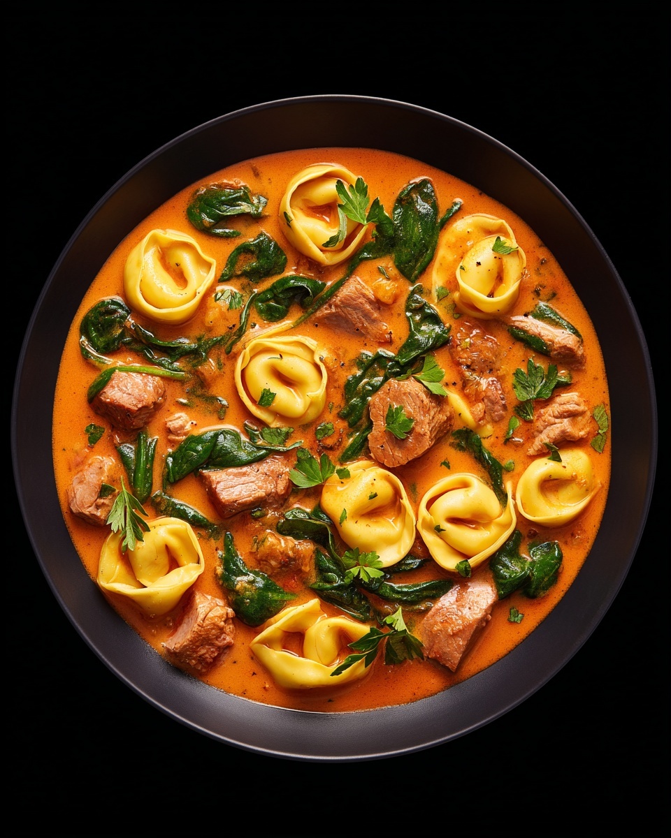 Tortellini Soup with Vegetables and Spinach Recipe - Recipe Image