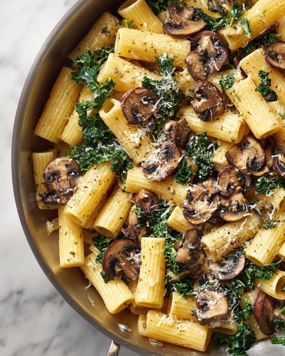 Spinach Mushroom Pasta Recipe - Recipe Image