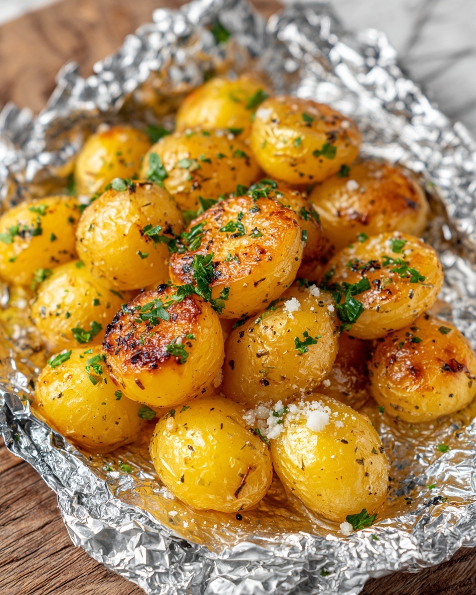 Grilled Garlic Herb Potatoes Recipe - Recipe Image