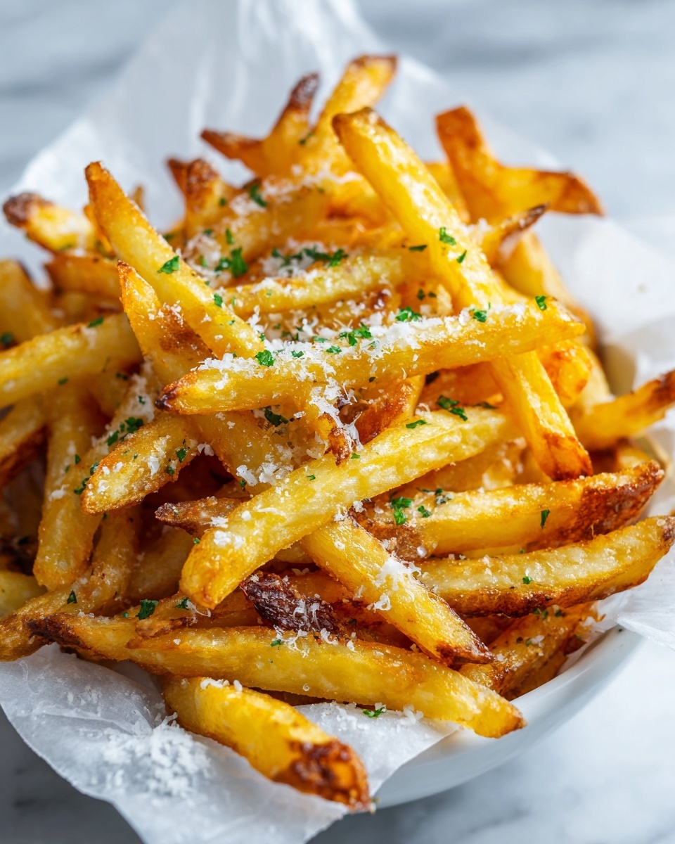 Crispy Air Fryer Garlic Fries: The Ultimate Seasoned and Golden Crispy Fries Recipe - Recipe Image