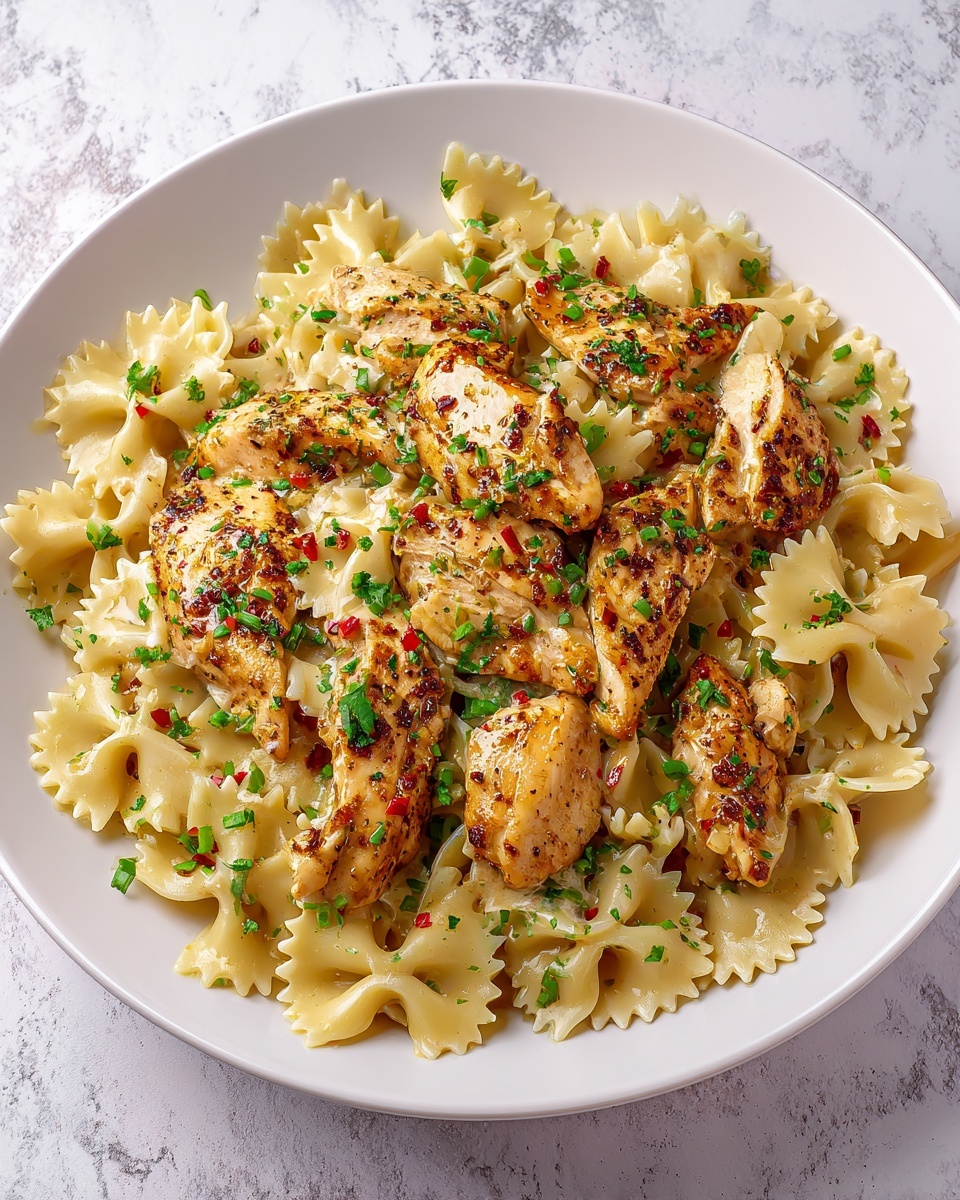 Lemon Garlic Butter Chicken Bites with Savory Parmesan Linguine Recipe - Recipe Image