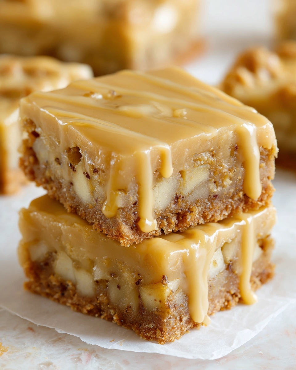 Maple Glazed Apple Blondies Recipe - Recipe Image