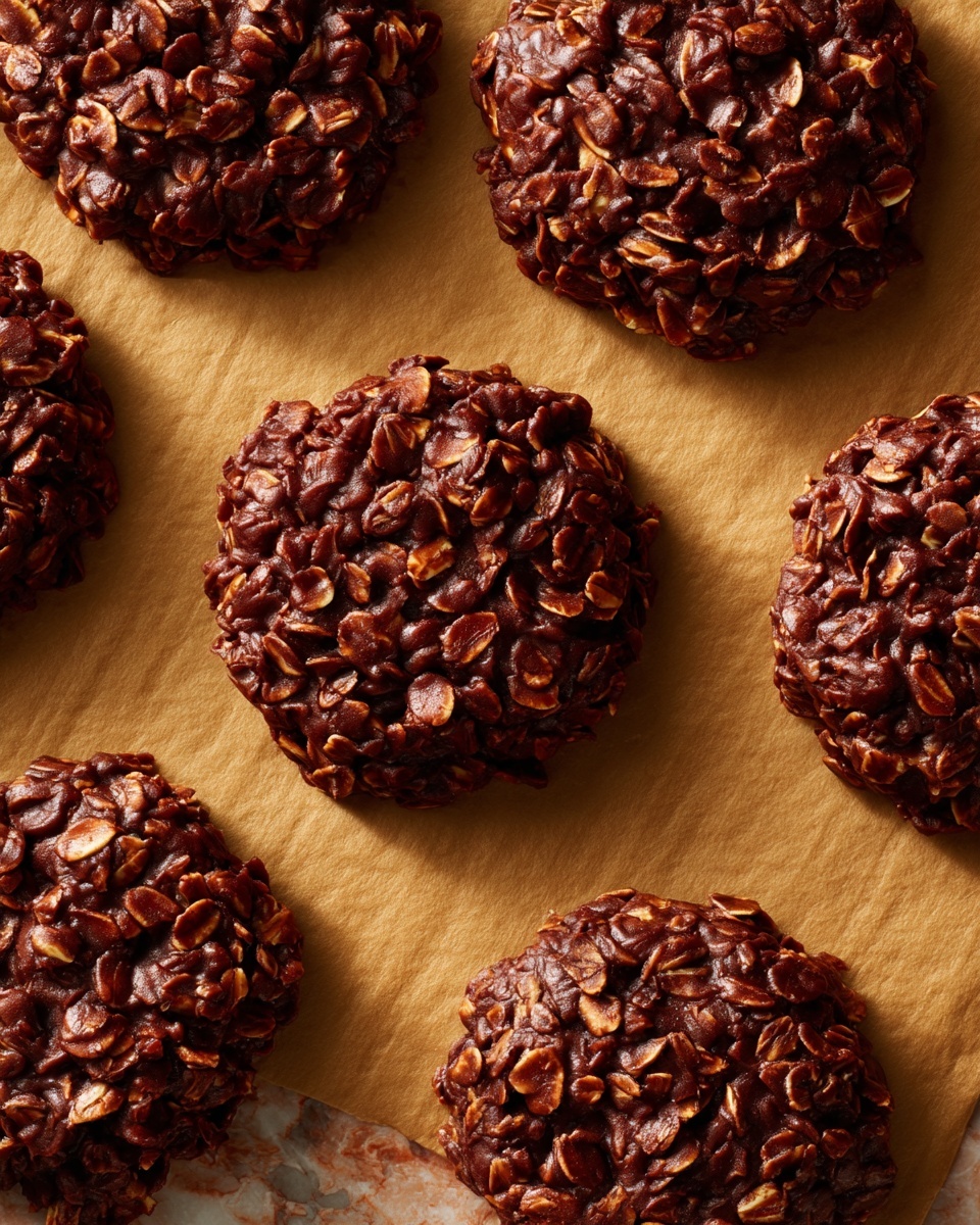 Chocolate No-Bake Cookies with Peanut Butter Recipe - Recipe Image