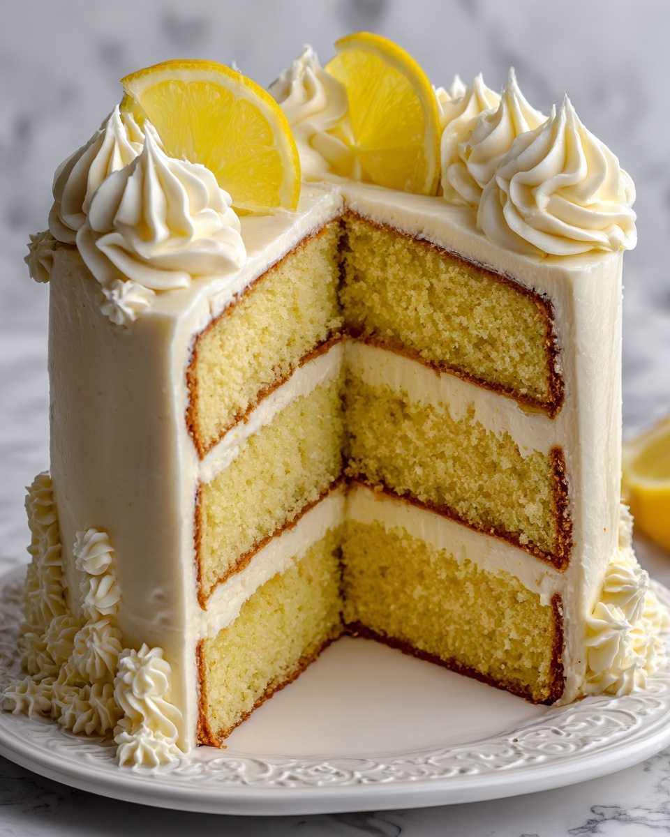 Italian Lemon Cream Cake Recipe - Recipe Image