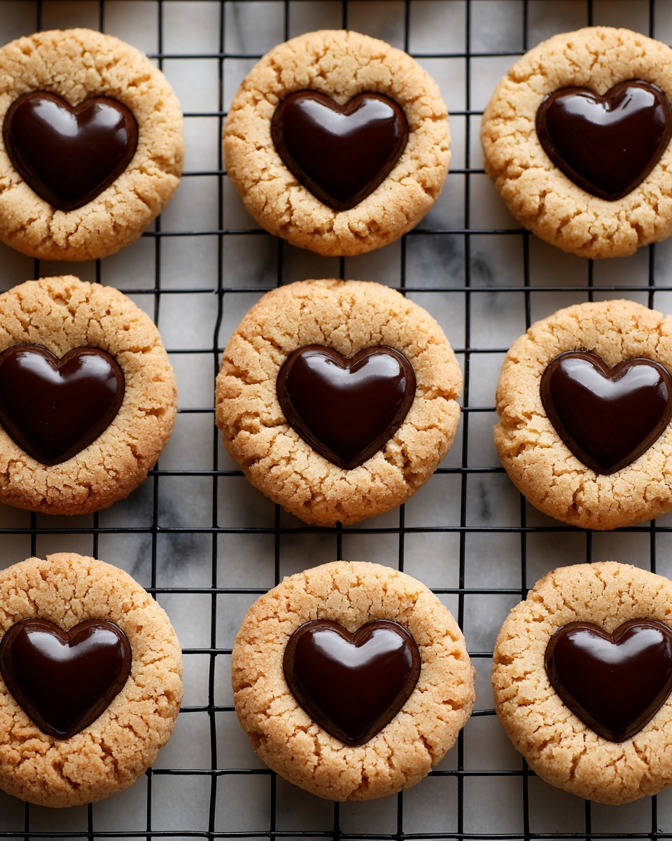Heart-Shaped Peanut Butter Cookies Recipe - Recipe Image