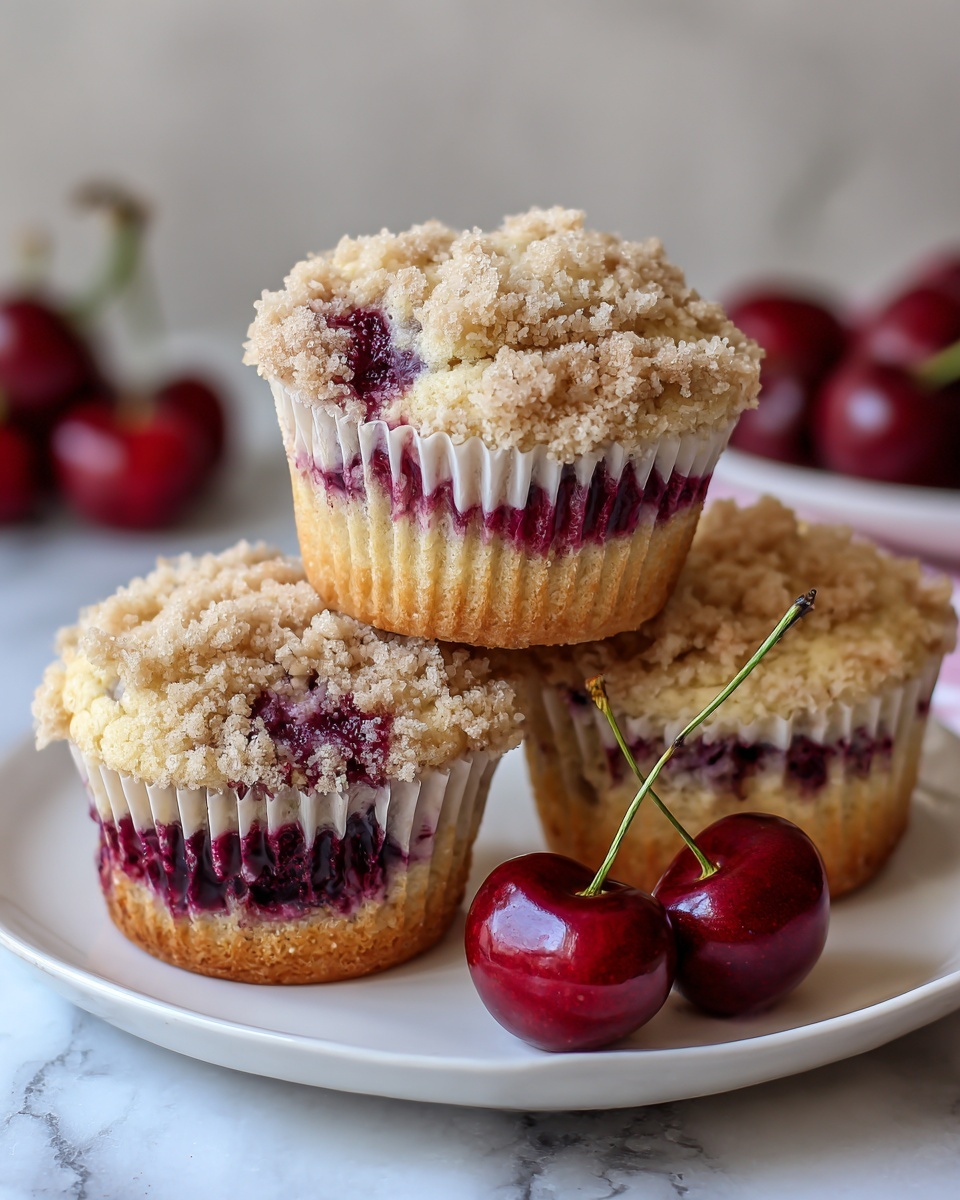Cherry Cobbler Muffins Recipe - Recipe Image