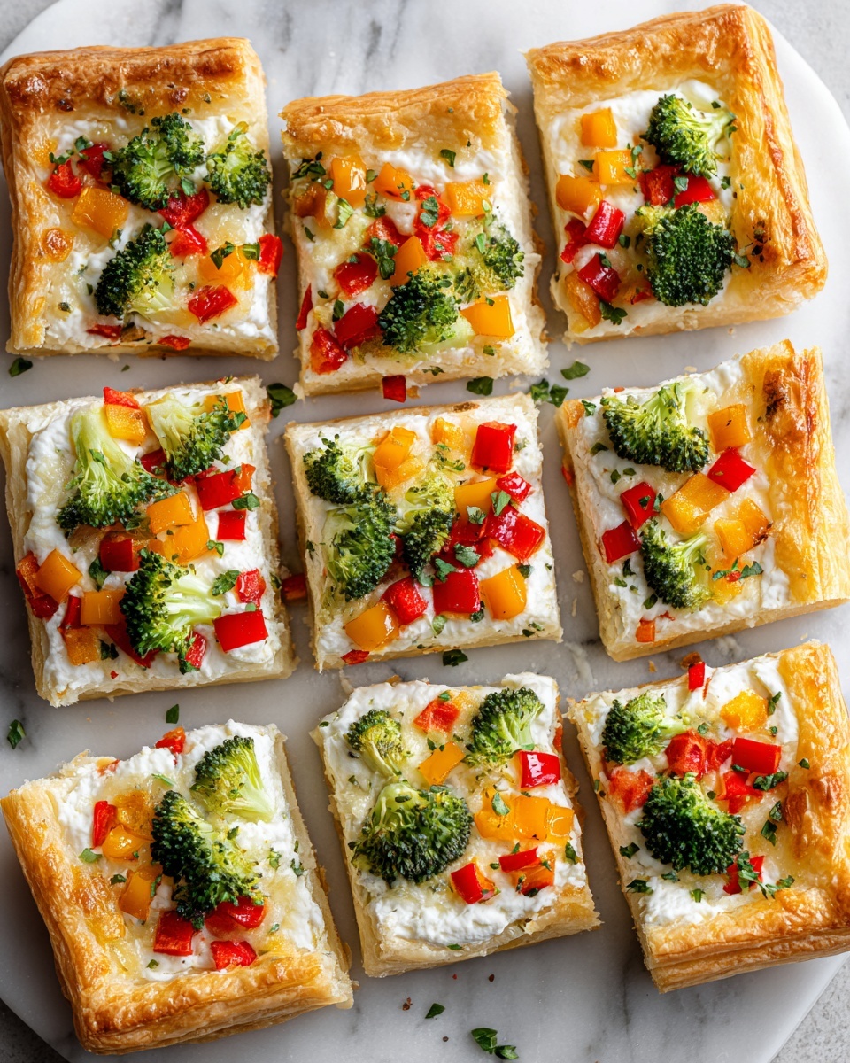 Crescent Roll Veggie Pizza with Cream Cheese Recipe - Recipe Image