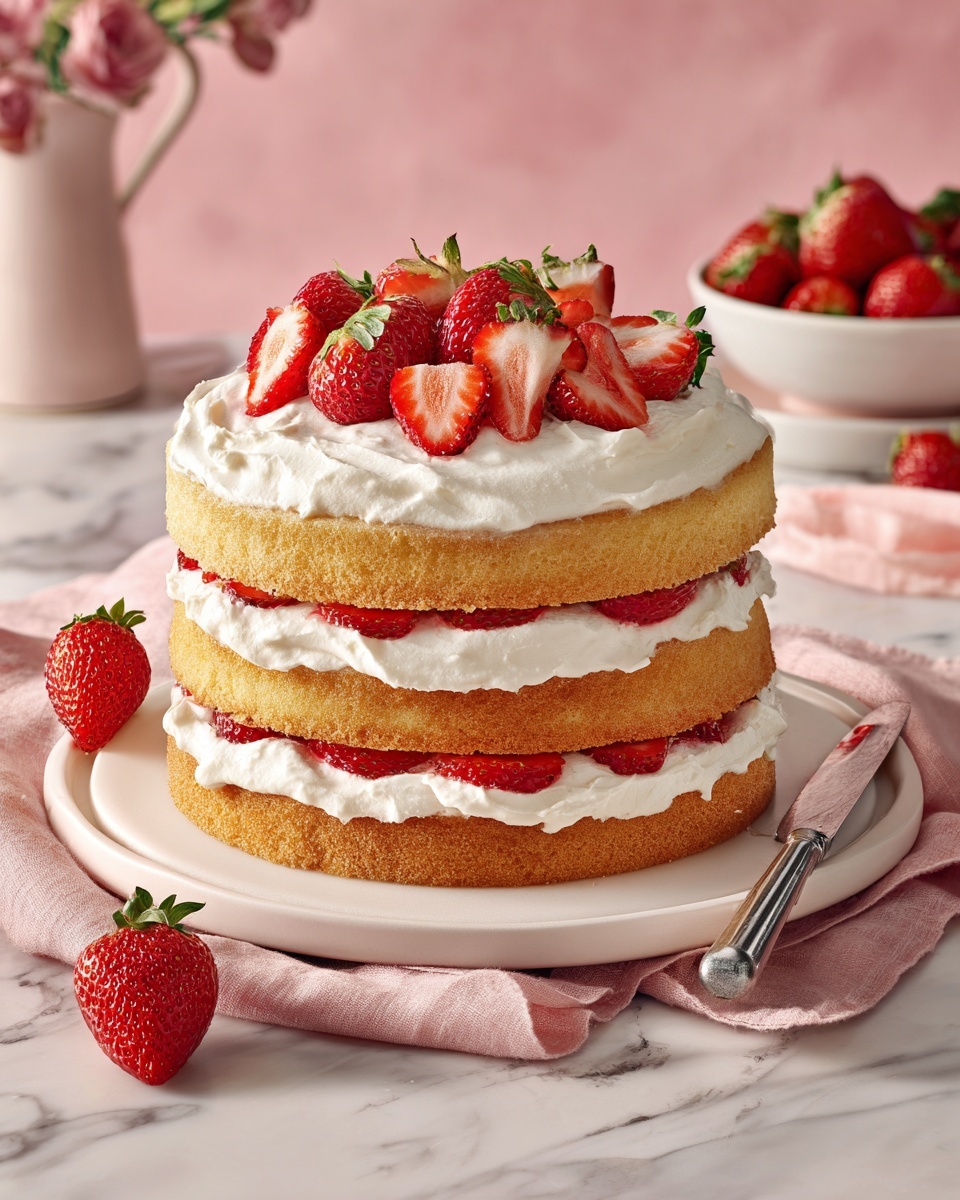 Strawberry Angel Cake Recipe - Recipe Image