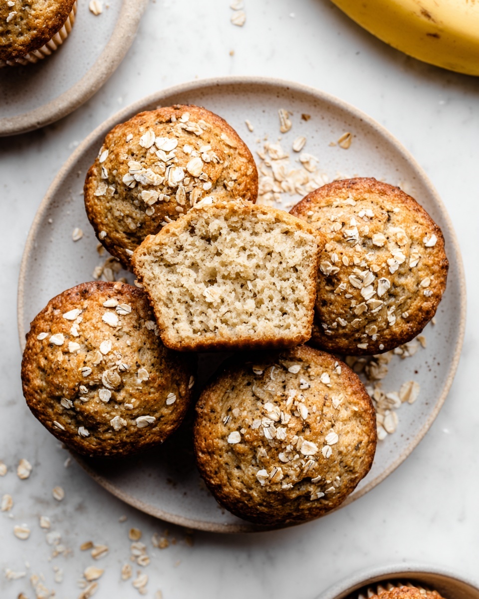 Healthy Banana Oat Muffins Recipe - Recipe Image