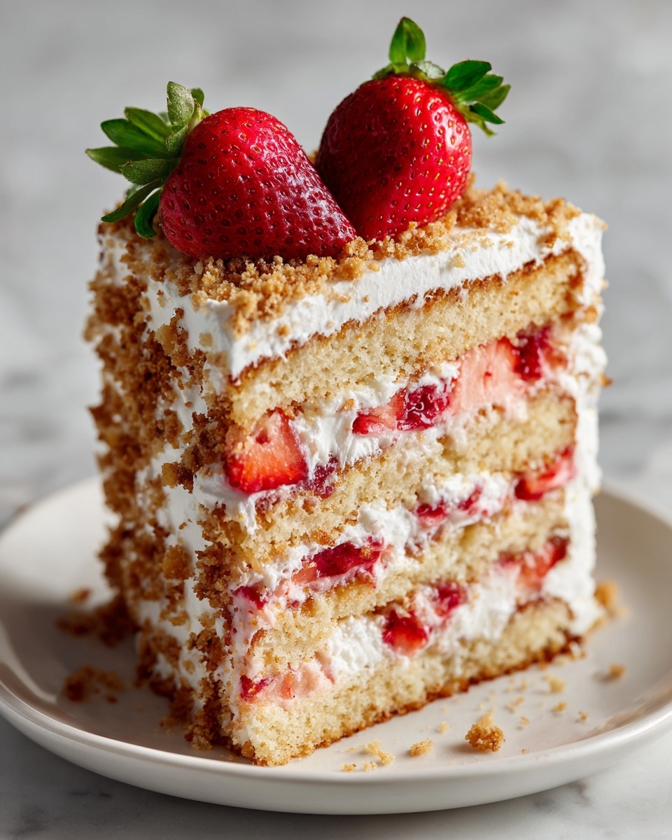 Berrylicious Strawberry Crunch Cheesecake Recipe - Recipe Image