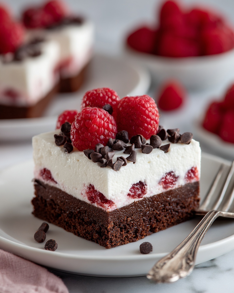 Raspberry Chocolate Poke Cake Recipe - Recipe Image
