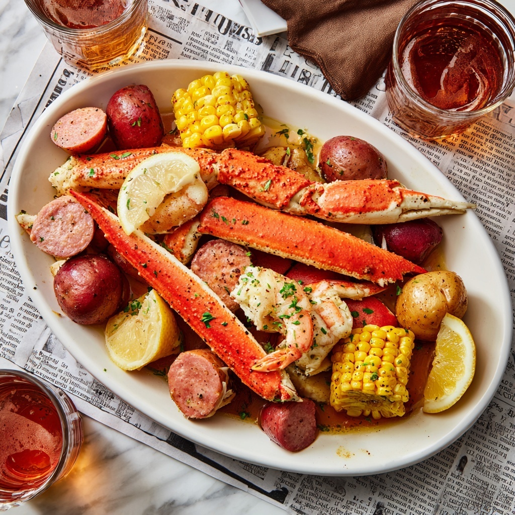Cajun Seafood Boil with Garlic Butter Sauce Recipe - Recipe Image