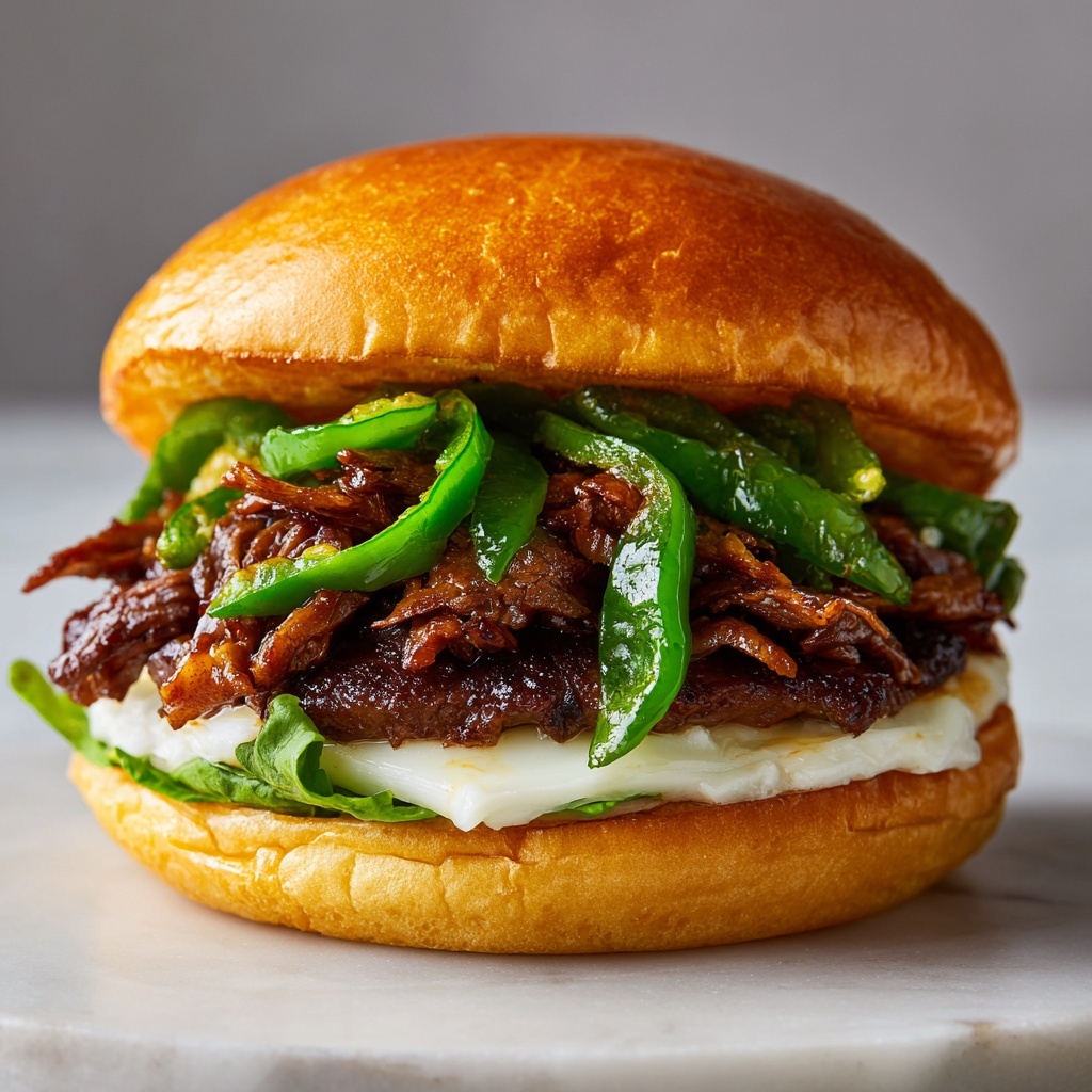 Philly Cheese Steak Burgers Recipe - Recipe Image