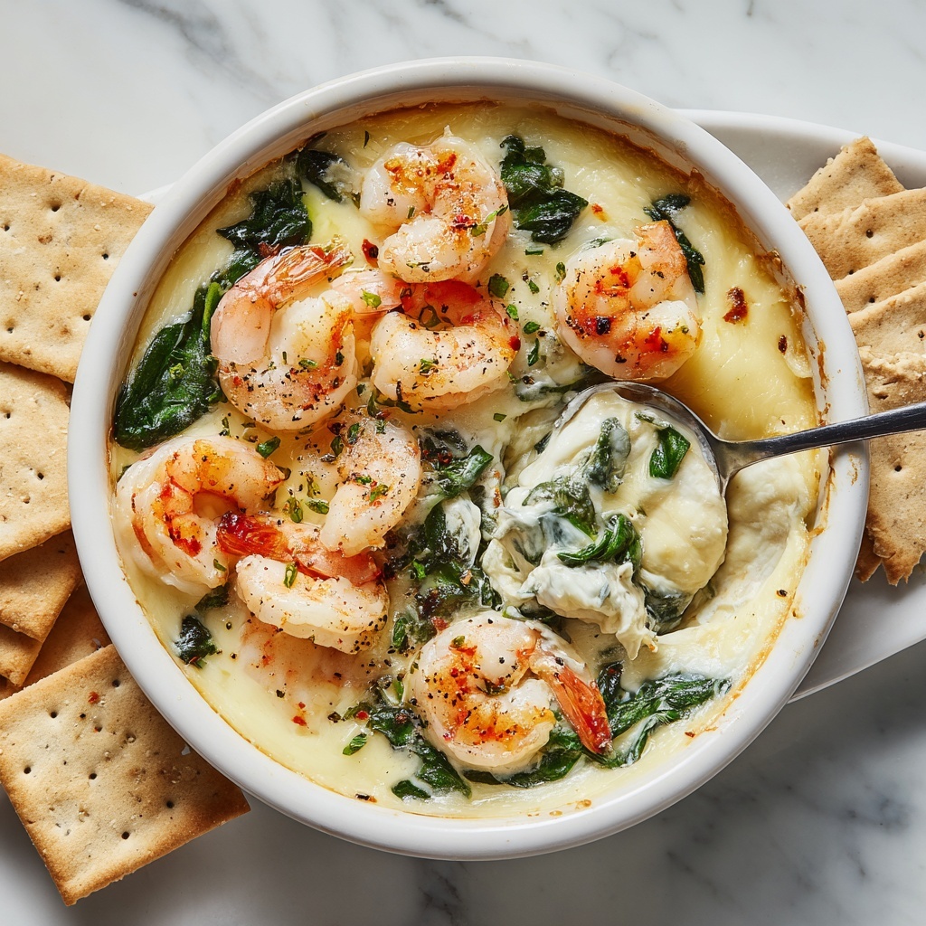 Cheesy and Creamy Shrimp & Crab Spinach Dip Recipe - Recipe Image