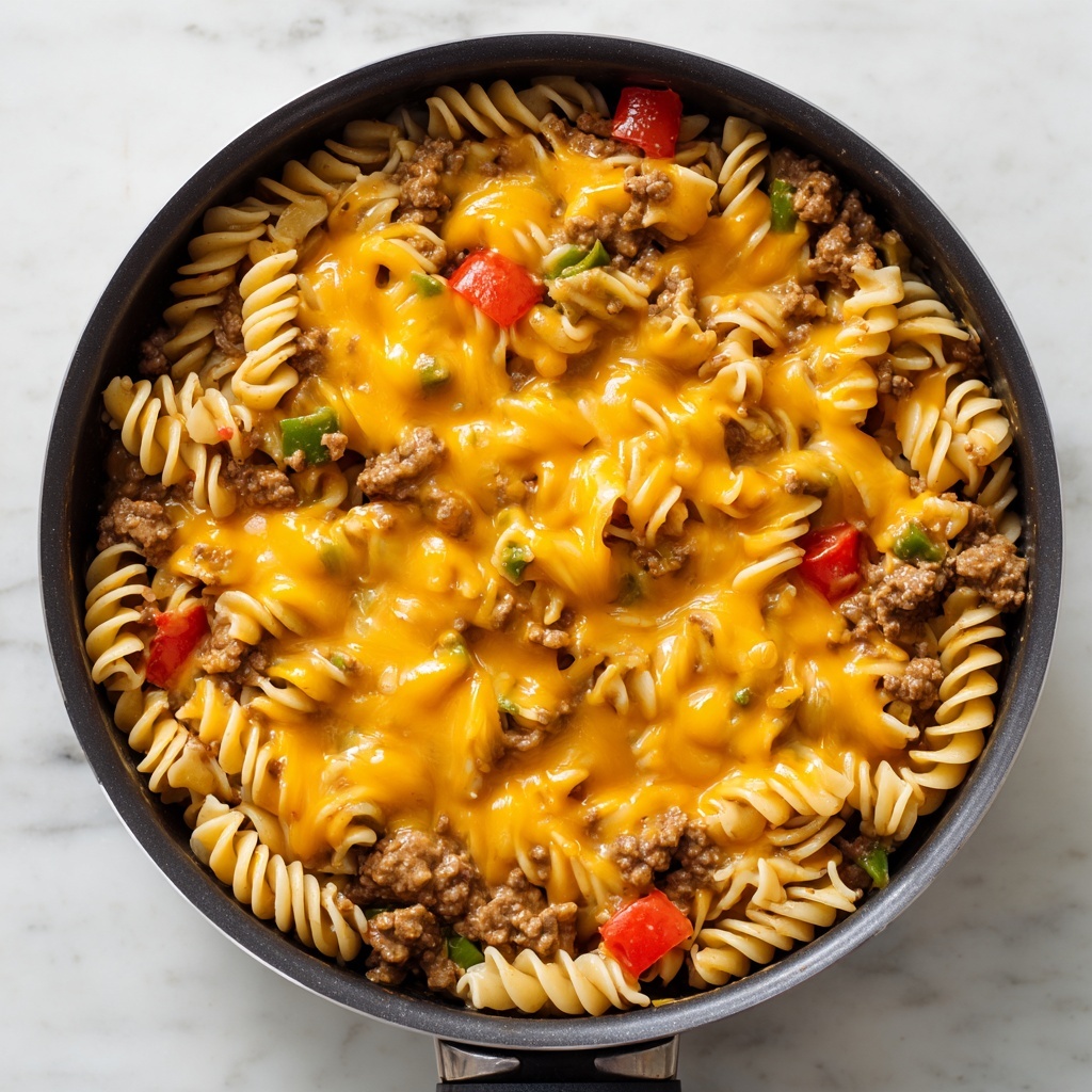 One-Pot Cheesy Taco Pasta Recipe - Recipe Image
