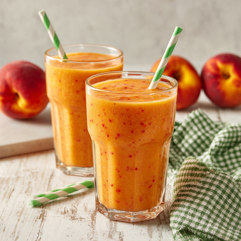 Vegan Peach Smoothie Recipe - Recipe Image