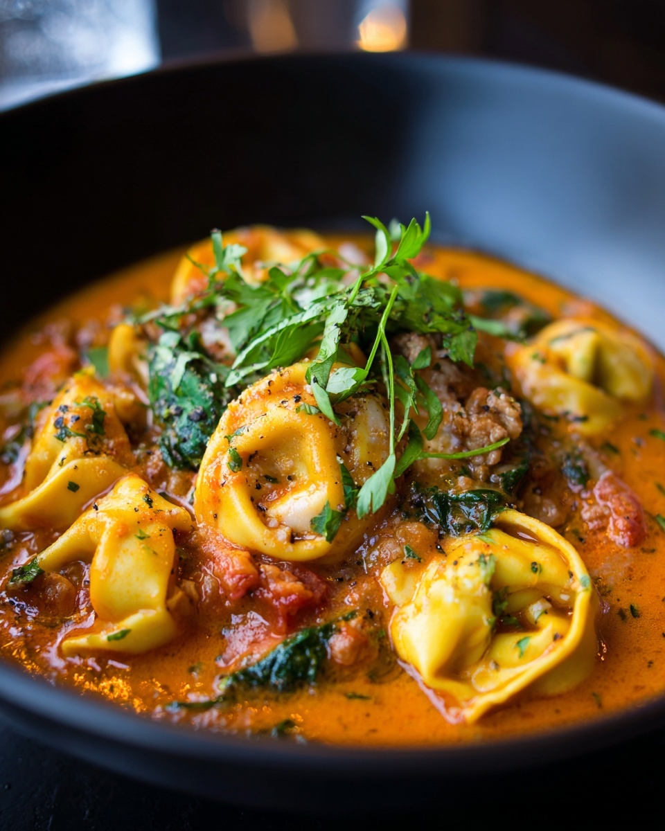 Tortellini Soup with Vegetables and Spinach Recipe - Recipe Image