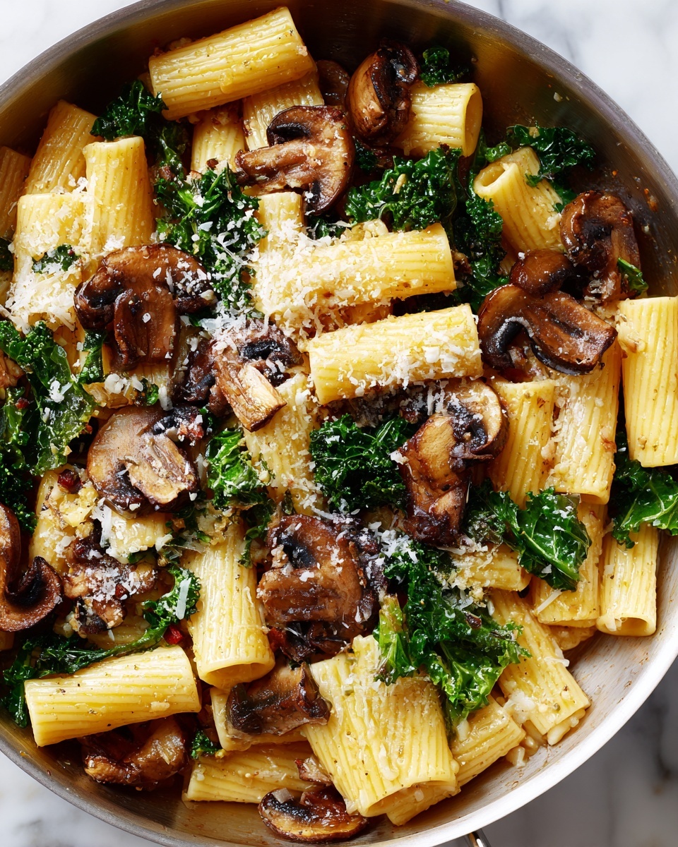 Spinach Mushroom Pasta Recipe - Recipe Image