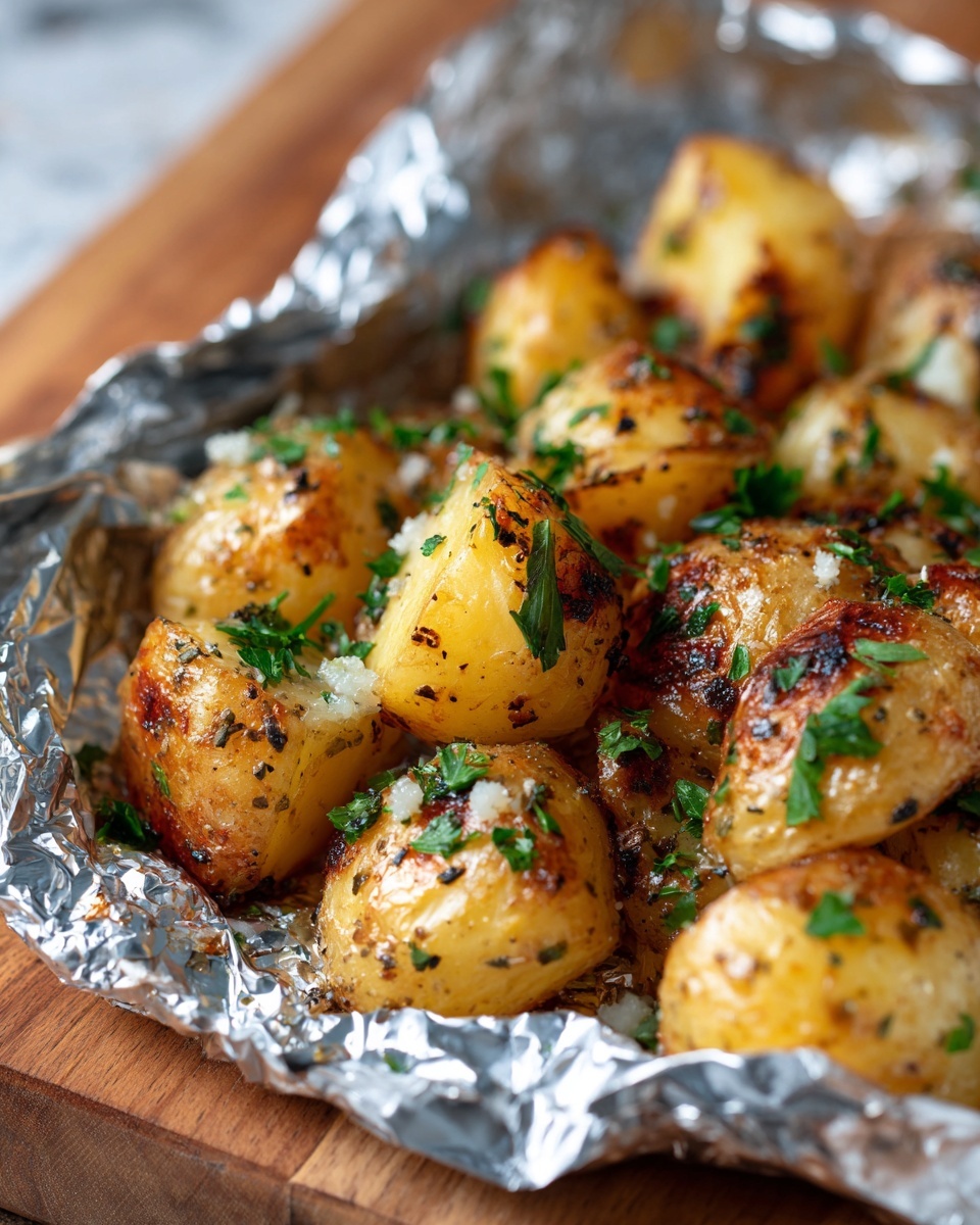 Grilled Garlic Herb Potatoes Recipe - Recipe Image