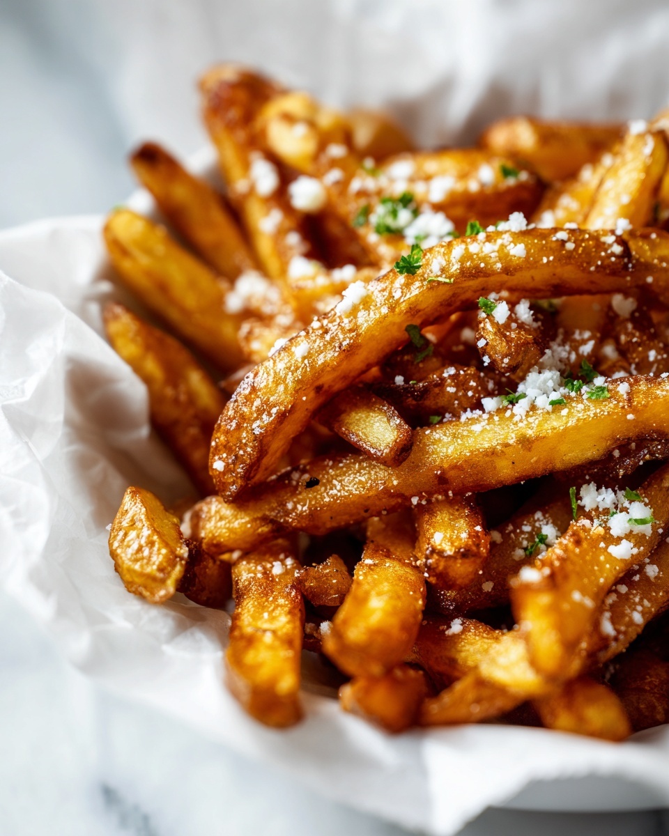 Crispy Air Fryer Garlic Fries: The Ultimate Seasoned and Golden Crispy Fries Recipe - Recipe Image
