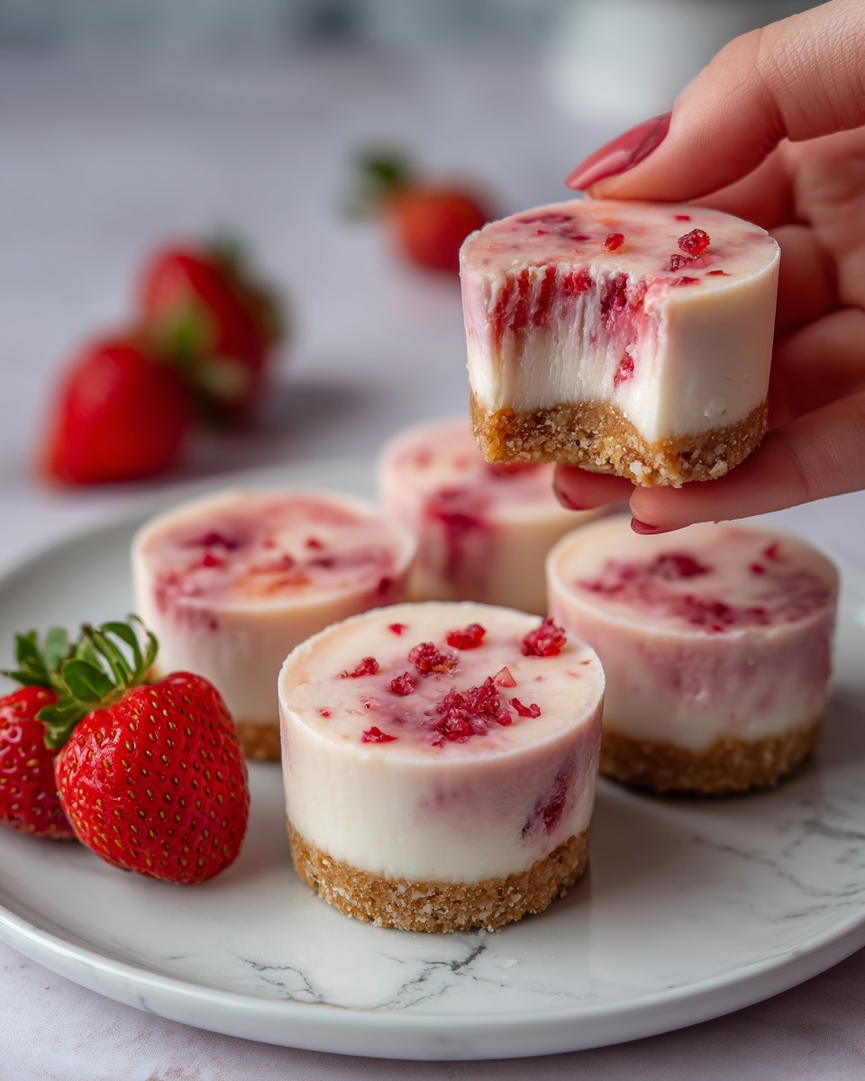Strawberry Yogurt Bites Recipe - Recipe Image