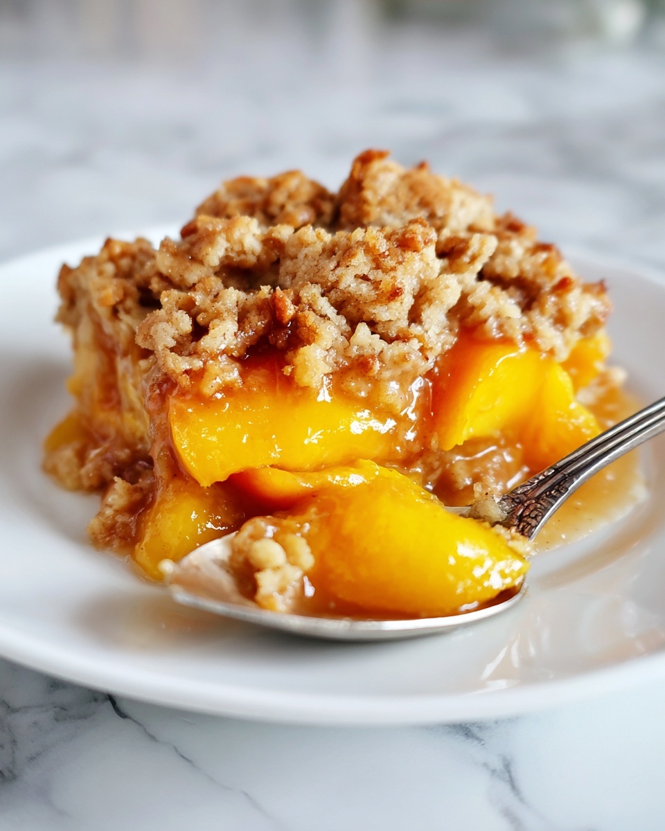 Double Crust Brown Butter Peach Cobbler Recipe - Recipe Image